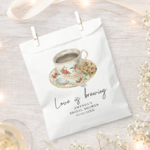 Love is brewing Coffee Bridal shower Favour Bags