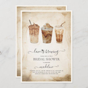 Love is Brewing Coffee Bridal Shower  Invitation