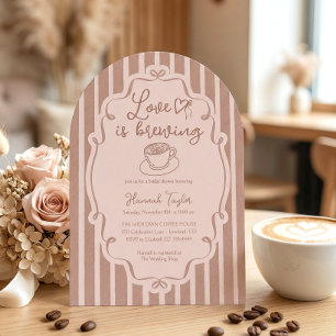 Love Is Brewing Coffee Bridal Shower Invitation