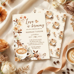 Love is Brewing Coffee Bridal Shower Invitation