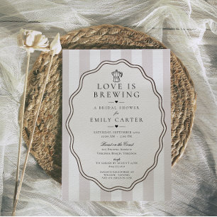 Love is Brewing Coffee Bridal Shower Invitation