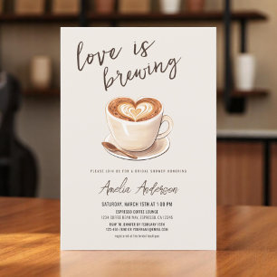 Love is Brewing Coffee Bridal Shower Invitation