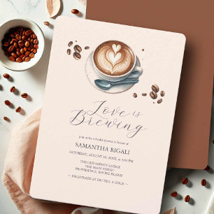 Love is Brewing Coffee Bridal Shower Invitation