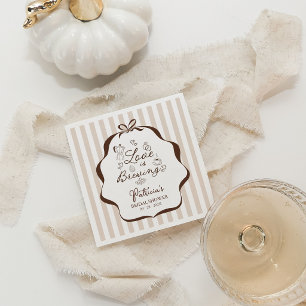 Love Is Brewing Coffee Bridal Shower Napkin