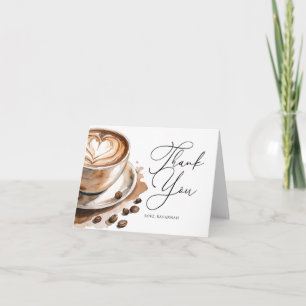 Love is Brewing Coffee Bridal Shower Thank You Card