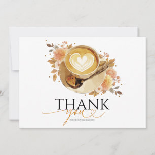 Love Is Brewing Coffee Bridal Shower Thank You Invitation