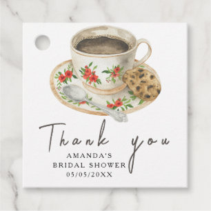 Love is brewing Coffee Bridal shower Thanks Favour Tags