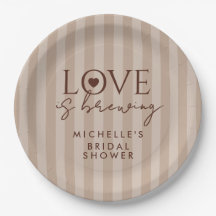Love Is Brewing Coffee Brown Bridal Shower Favour