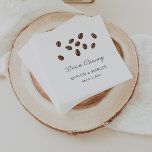 Love Is Brewing Coffee Co-ed Bridal Shower Napkin<br><div class="desc">That delicious aroma means something is brewing!

Modern and stylish baby shower or wedding shower napkins.

I hand-painted the coffee beans with watercolor paints onto 100% cotton watercolor paper then scanned into digital form.</div>