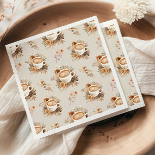 Love is Brewing Coffee Fall Bridal Shower Napkin