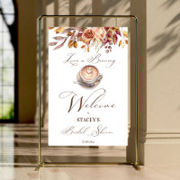 Love is brewing coffee fall bridal shower welcome