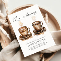 Love is Brewing Coffee Rustic Bridal Shower