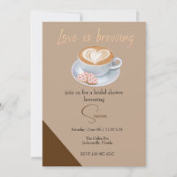Love is brewing, coffee shop bridal shower
