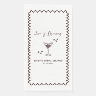 Love is Brewing Coffee Theme Bridal Shower Napkin