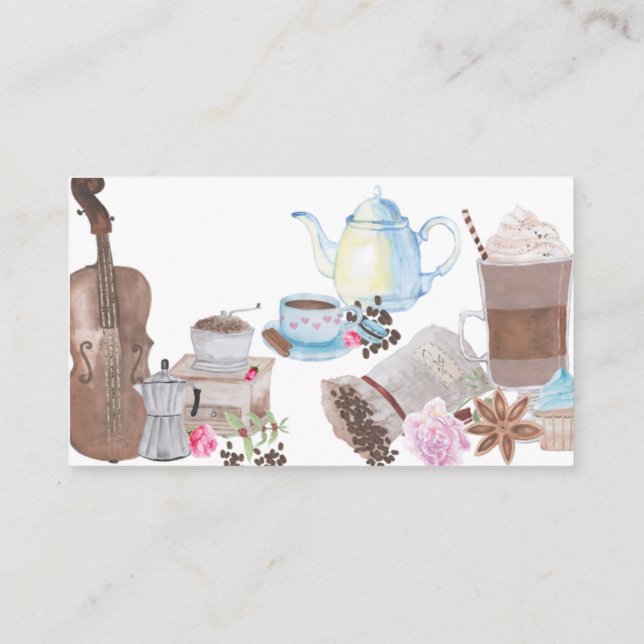 Love is Brewing Coffee Themed Shower Favour Cards (Back)