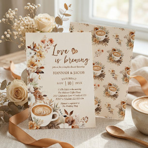 Love is Brewing Couples Coffee Bridal Shower Invitation