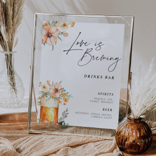 Love is Brewing Drinks Bar Sign Bridal Shower