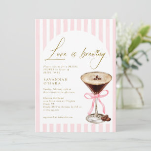 Love is Brewing Elegant Bridal Shower Invitation