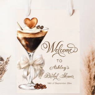 Love Is Brewing Elegant Modern Bridal Shower Poster