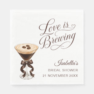 Love Is Brewing Espresso Martini Bridal Party Napkin