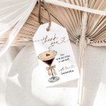 Love Is Brewing Espresso Martini Bridal Shower Gift Tags<br><div class="desc">Love Is Brewing Espresso Martini Bridal Shower Gift Tag
This GIft Tag features hand painted martini glass and bow and handwritten font! A perfect way to accent your special day! Easily edit most wording and all colours editable.</div>