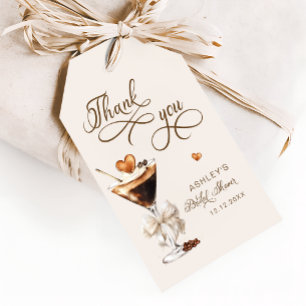 Love Is Brewing Espresso Martini Bridal Shower Gift Tags