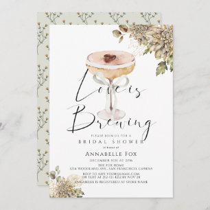 Love is Brewing Espresso Martini Bridal Shower Invitation