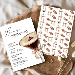 Love is Brewing Espresso Martini Bridal Shower Invitation