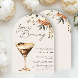 Love is Brewing Espresso Martini Bridal Shower Invitation