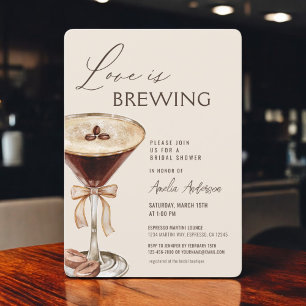 Love is Brewing Espresso Martini Bridal Shower Invitation