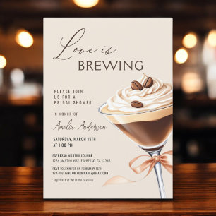 Love is Brewing Espresso Martini Bridal Shower Invitation