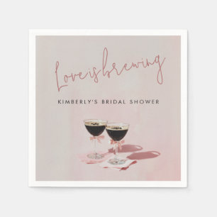 Love is Brewing Espresso Martini Bridal Shower Nap Napkin