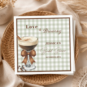 Love is Brewing Espresso Martini Bridal Shower Napkin