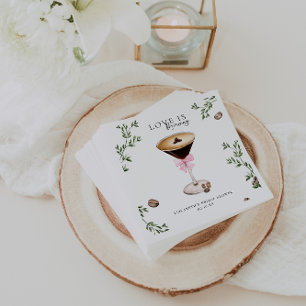 Love is Brewing   Espresso Martini Bridal Shower Napkin