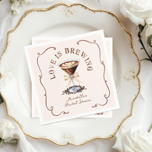 Love is Brewing Espresso Martini Bridal Shower Napkin