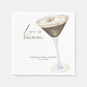 Love is Brewing Espresso Martini Bridal shower Napkin