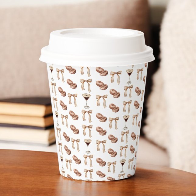 Love is Brewing Espresso Martini Bridal Shower Paper Cups (Creator Uploaded)