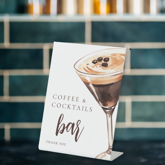 Love is Brewing Espresso Martini Bridal Shower Pedestal Sign (Creator Uploaded)
