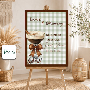 Love is Brewing Espresso Martini Bridal Shower Poster