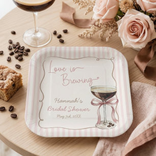 Love is Brewing Espresso Martini Paper Napkin Plate
