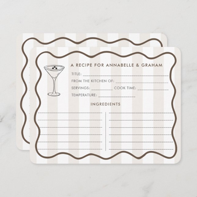 Love Is Brewing Espresso Martini Recipe Card (Front/Back)