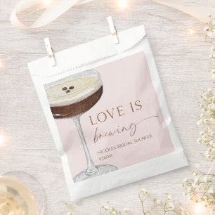 Love Is Brewing Expresso Martini Bridal Shower Favour Bags