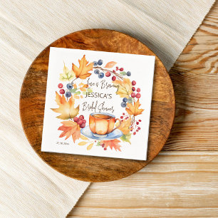 Love is brewing fall bridal shower tableware napkin