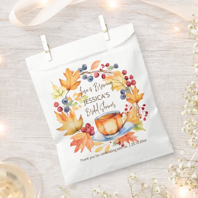 Love is brewing fall bridal shower thank you favou favour bags (Clipped)