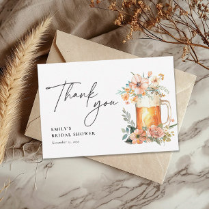 Love is Brewing Floral Bridal Shower Thank You Card