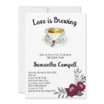 Love is Brewing Floral Marsala Tea Bridal Shower