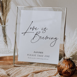 Love is Brewing Flower Bar Sign Bridal Shower