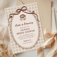 Love is Brewing Gingham Coffee Bridal Shower