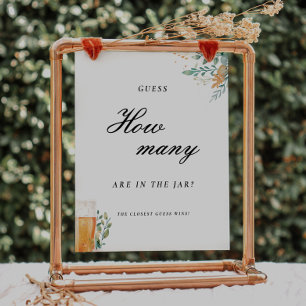 Love is Brewing Guess How Many Bridal Shower Sign