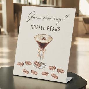 Love is Brewing Guess How Many Coffee Beans Pedestal Sign